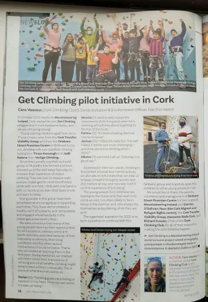 Get Climbing initiative article in a paper news